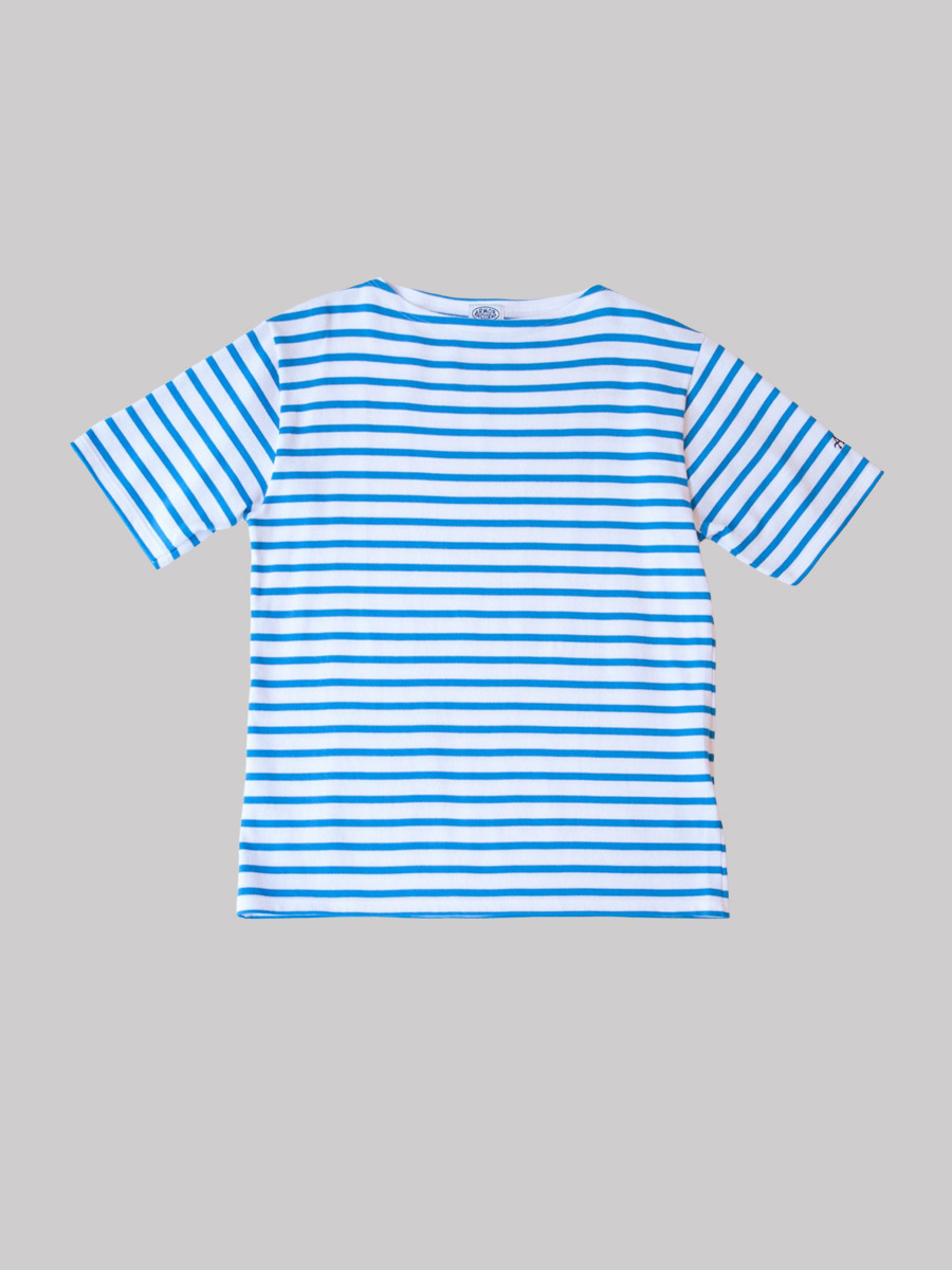 ブルトンシャツ ショートスリーブ【Basic Fit】 詳細画像 1AA.ホワイト/パシフィックブルー 1