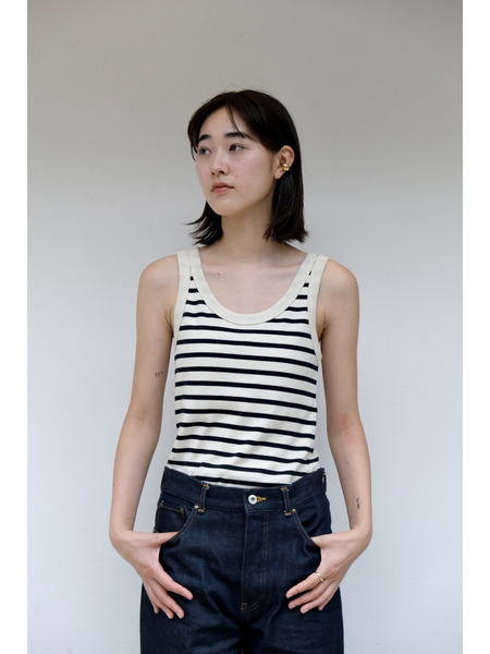 タンクトップ (Womens) 詳細画像 BI7.ナチュール/リッチネイビー 2